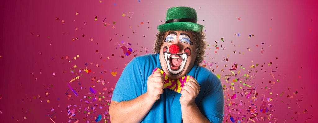 Clown mit grünem Hut