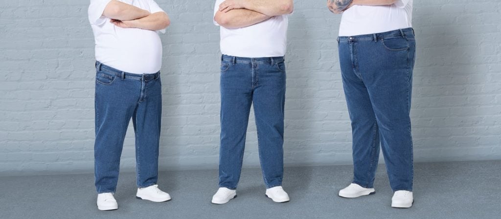 Größenberater für Hosen in großen Größen