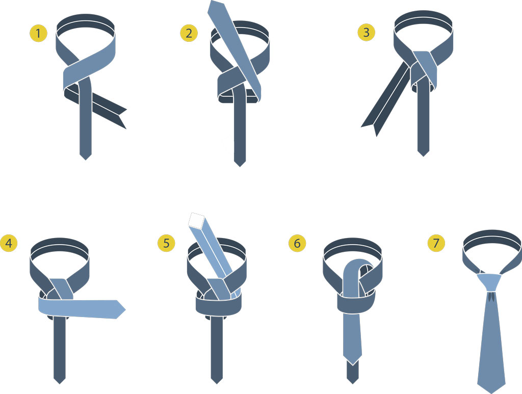 Krawatten binden: einfacher Windsor