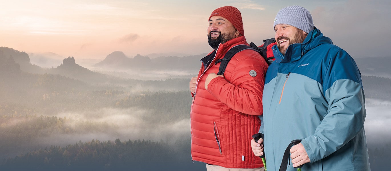 Wanderbekleidung für Herren in großen Größen