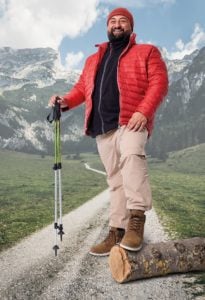 Zwiebelprinzip bei Outdoorkleidung in drei Schichten