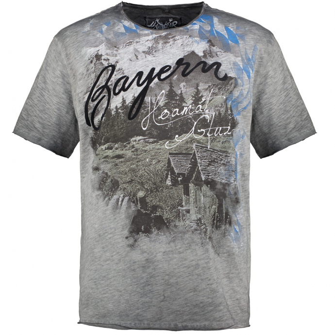 T-Shirt "Bayern Hoamat Gfui" mit Flockprint