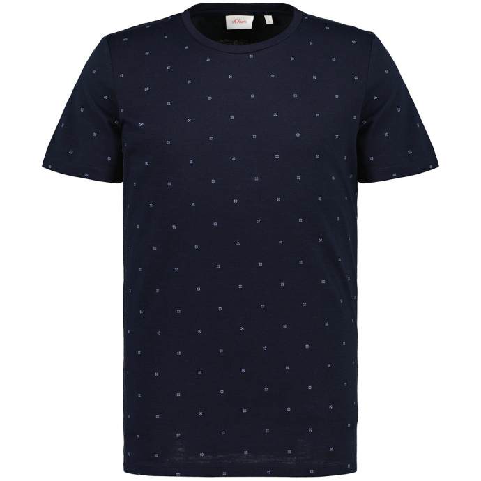 T-Shirt mit Allover-Print, kurzarm