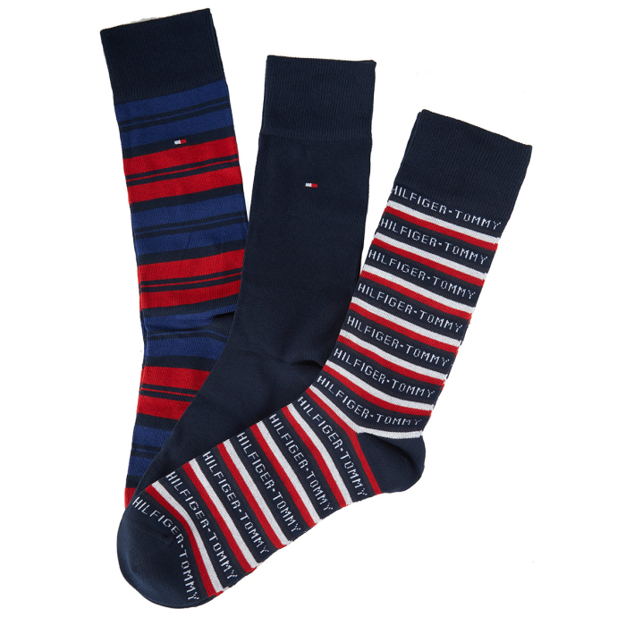 3er-Pack Socken im Hilfiger Style in Geschenkbox