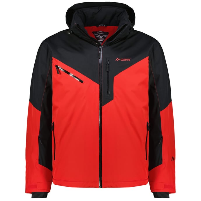 Maier Sports Skijacke mit Stretch, wind- und wasserdicht, rot