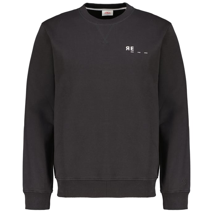 s.Oliver Sweatshirt mit Rückenprint, schwarz