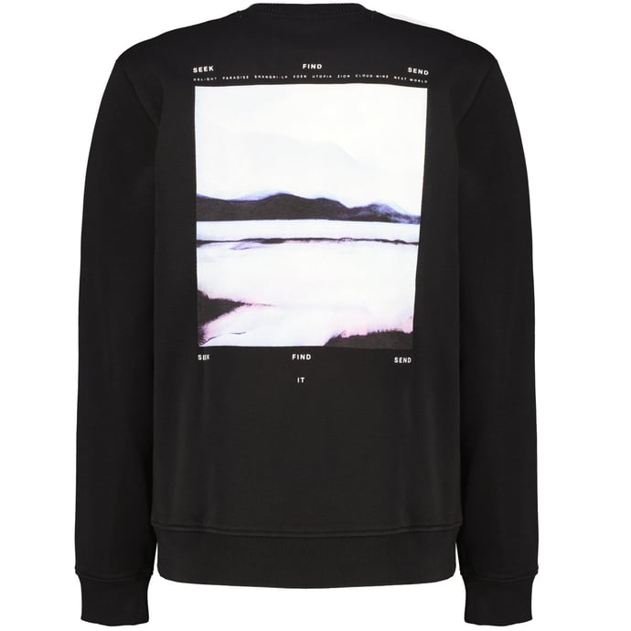 s.Oliver Sweatshirt mit Rückenprint, schwarz