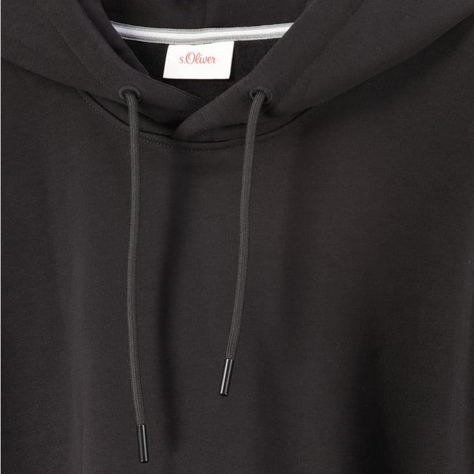 s.Oliver Hoodie mit Statement-Print, schwarz