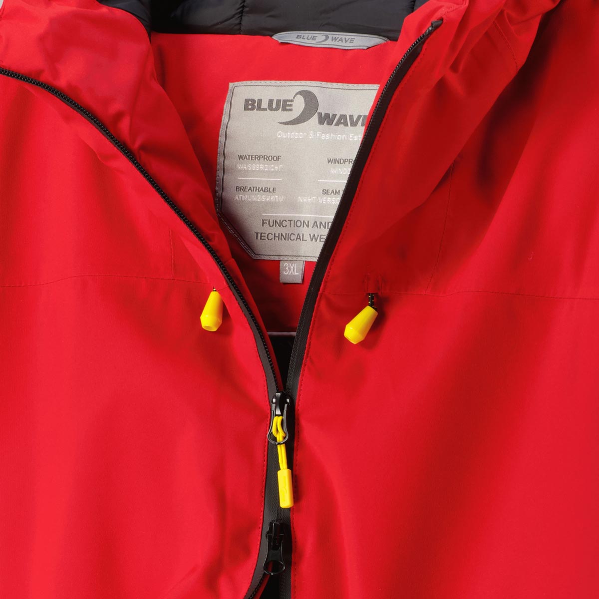 Blue Wave Wattierte Funktionsjacke, wasser- und winddicht rot