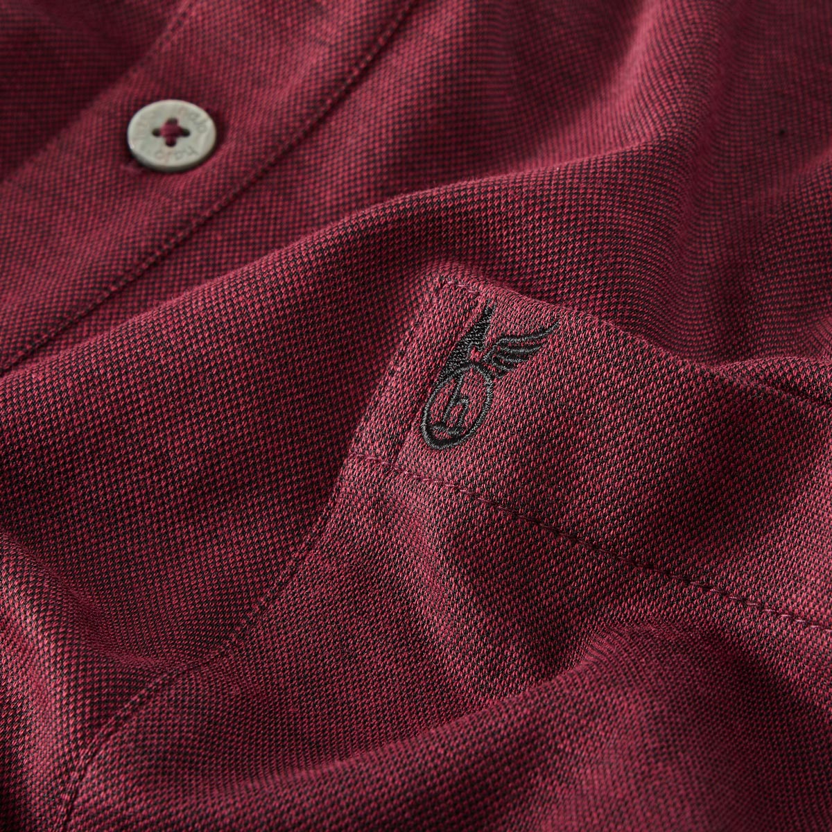 Hajo Poloshirt aus Baumwolle weinrot