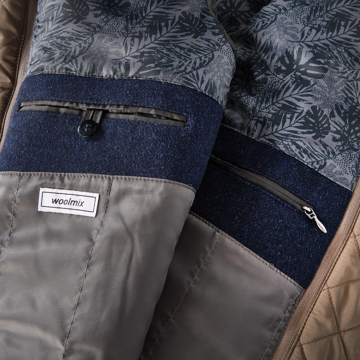 Weis Wolljacke mit Westeneinsatz  blau