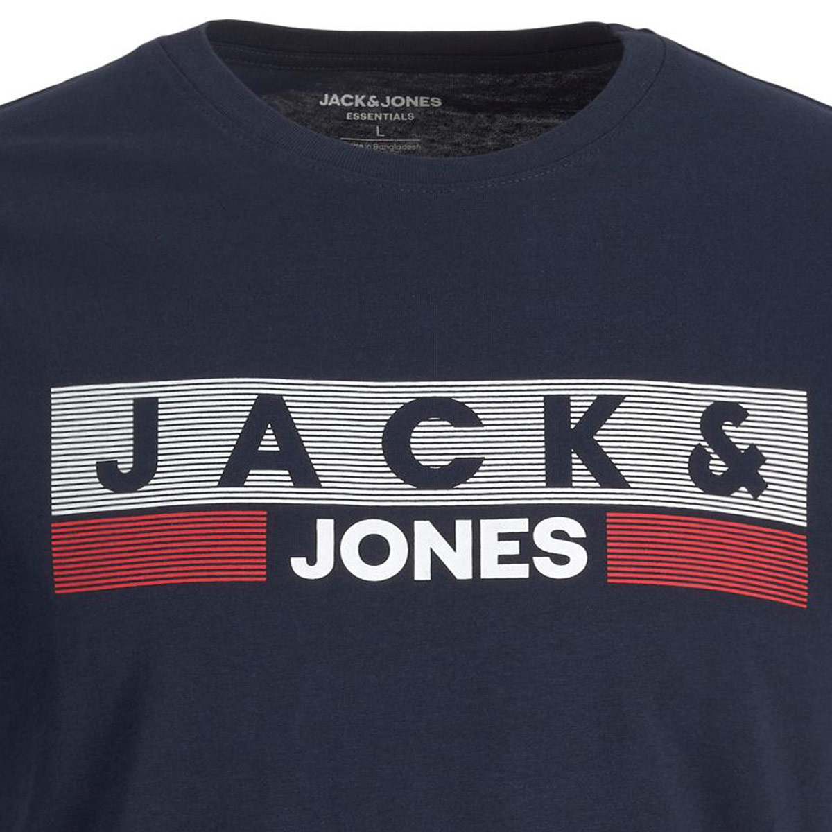 Jack&Jones T-Shirt mit Label-Print blau