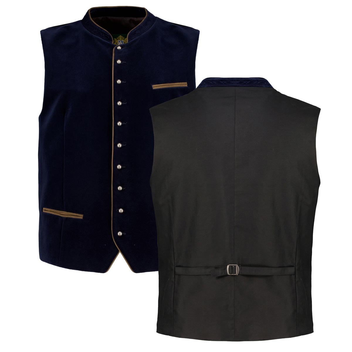 Hammerschmid Trachtenweste aus Samt Farbe blau Größe: 62 günstig online kaufen