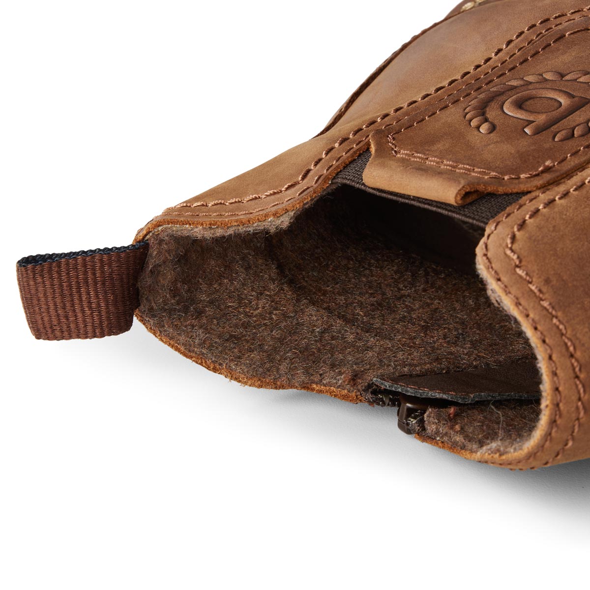 bugatti Lederboots mit elastischem Gummizug cognac