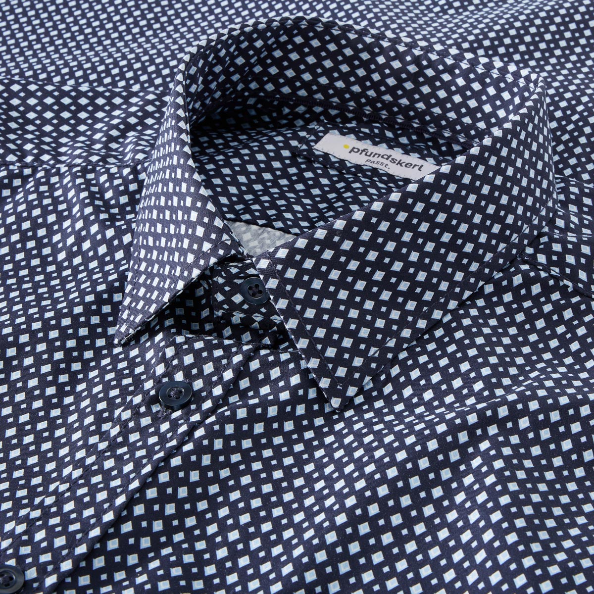 Pfundskerl Businesshemd mit Allover-Muster dunkelblau