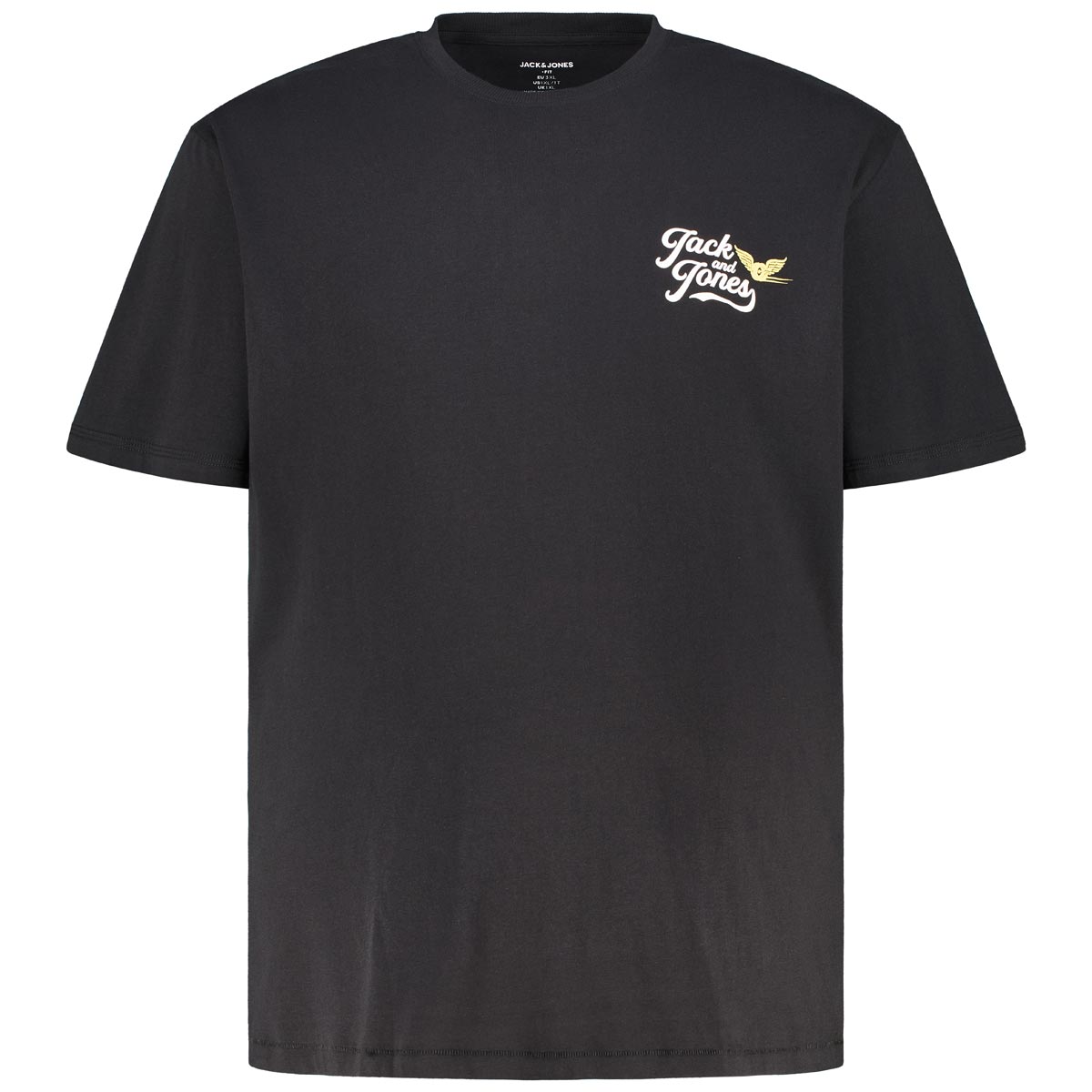 Jack&Jones T-Shirt mit Print auf Vorder- und Rückseite schwarz