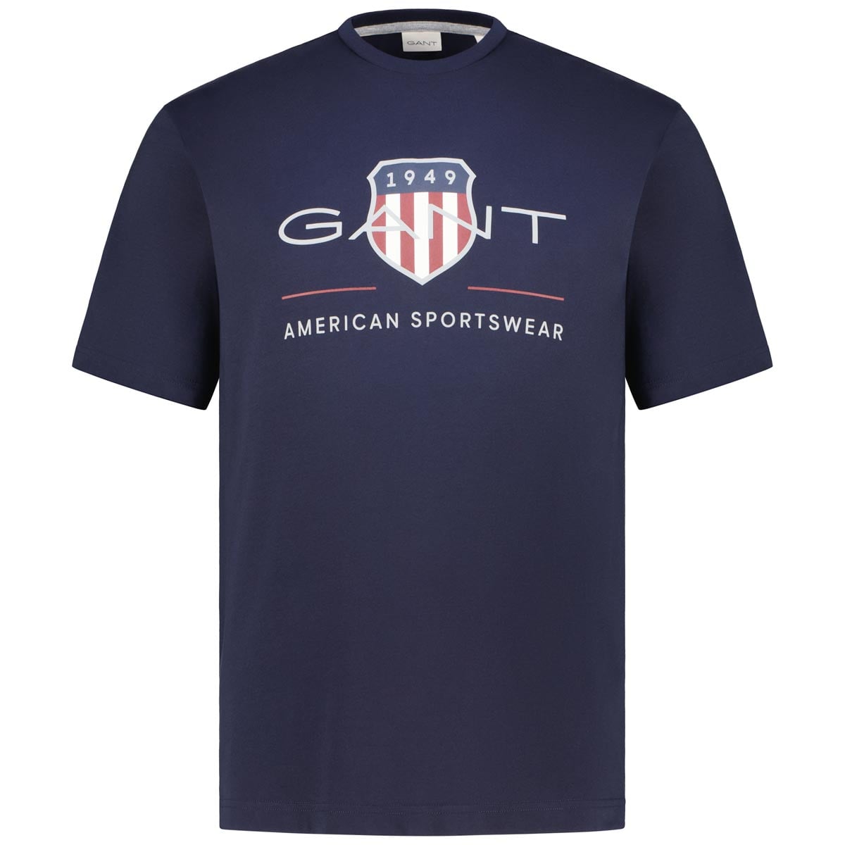 Gant T-Shirt mit Label-Print Farbe dunkelblau Größe: 3XL günstig online kaufen