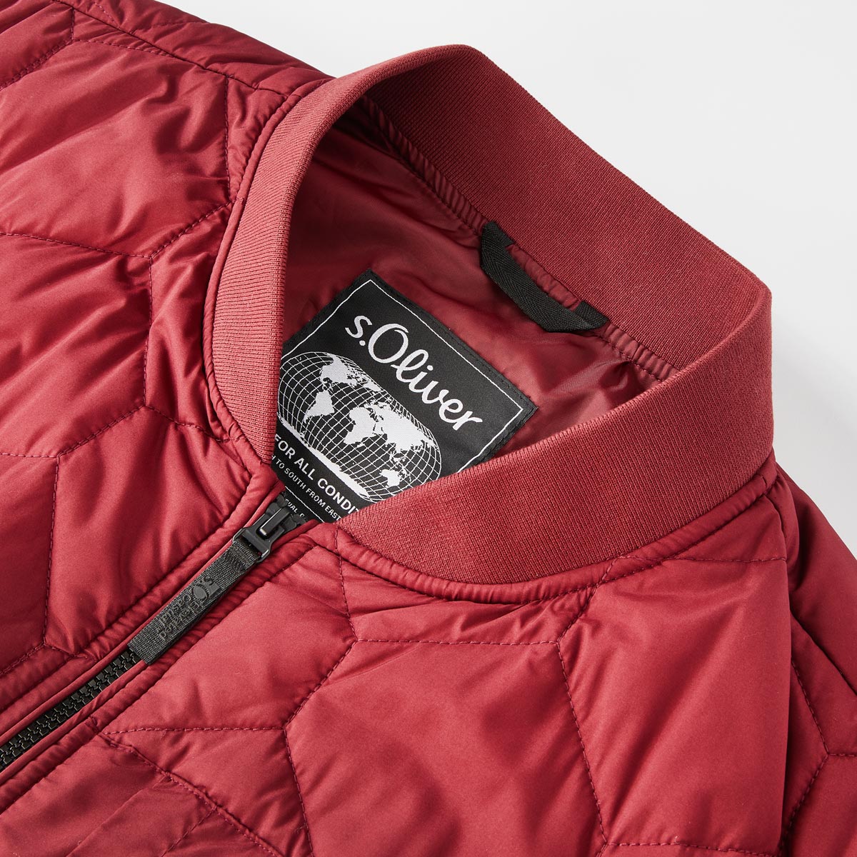 s.Oliver Steppweste mit Blousonkragen rot