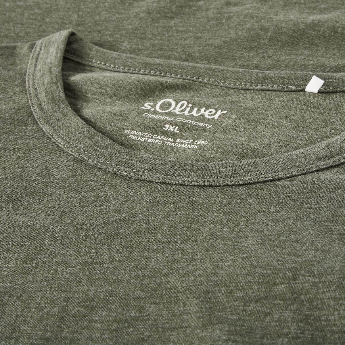 s.Oliver Basic T-Shirt mit Rundhalsausschnitt, elastisch Farbe grün Größe: günstig online kaufen