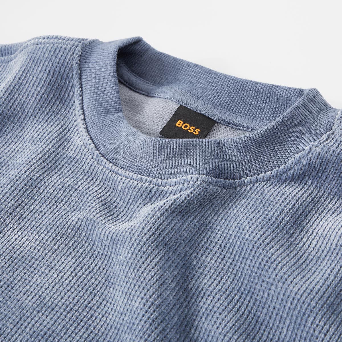 BOSS Sweatshirt aus Chenille-Qualität mittelblau