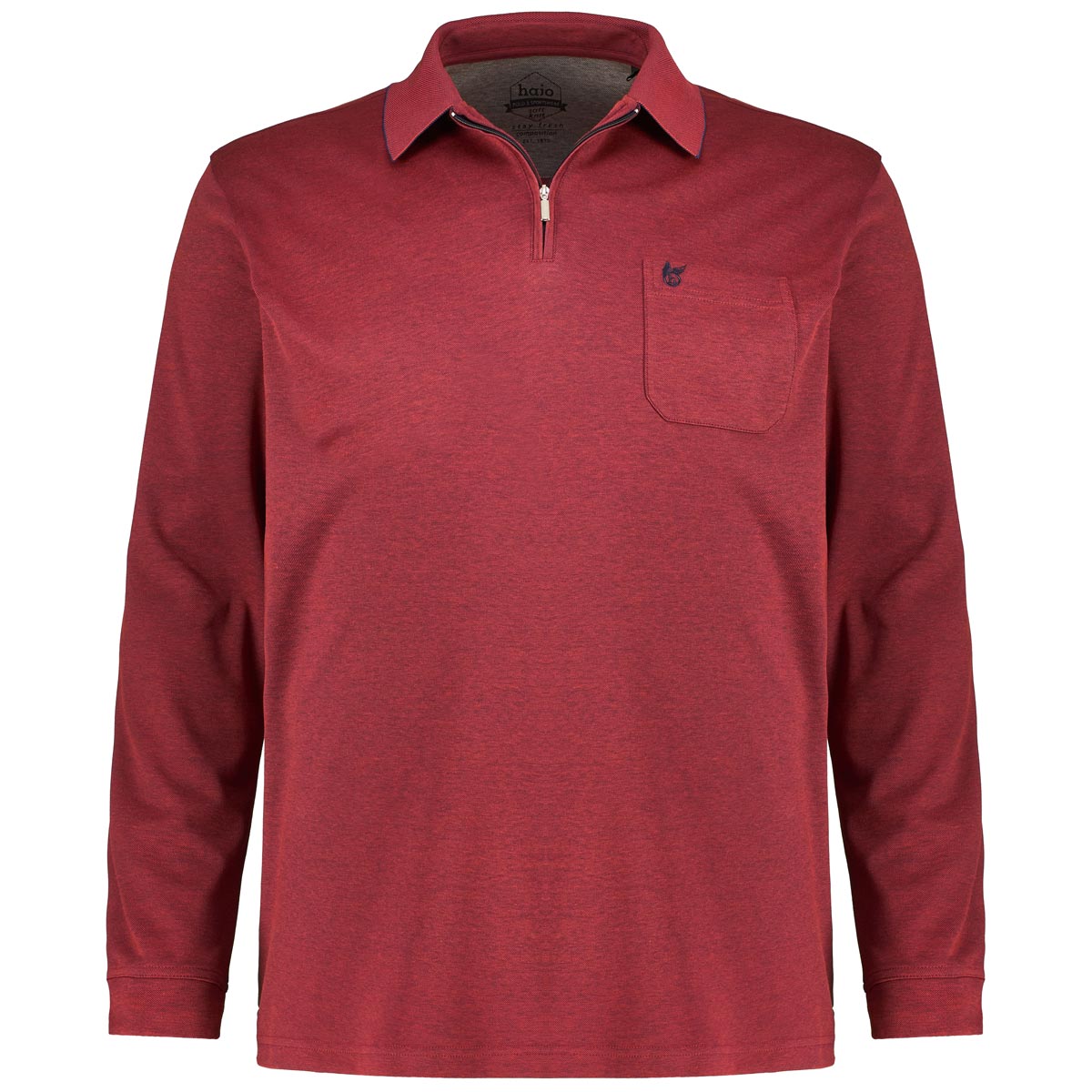 Hajo Poloshirt aus Baumwollmischung Farbe rot Größe: 6XL günstig online kaufen