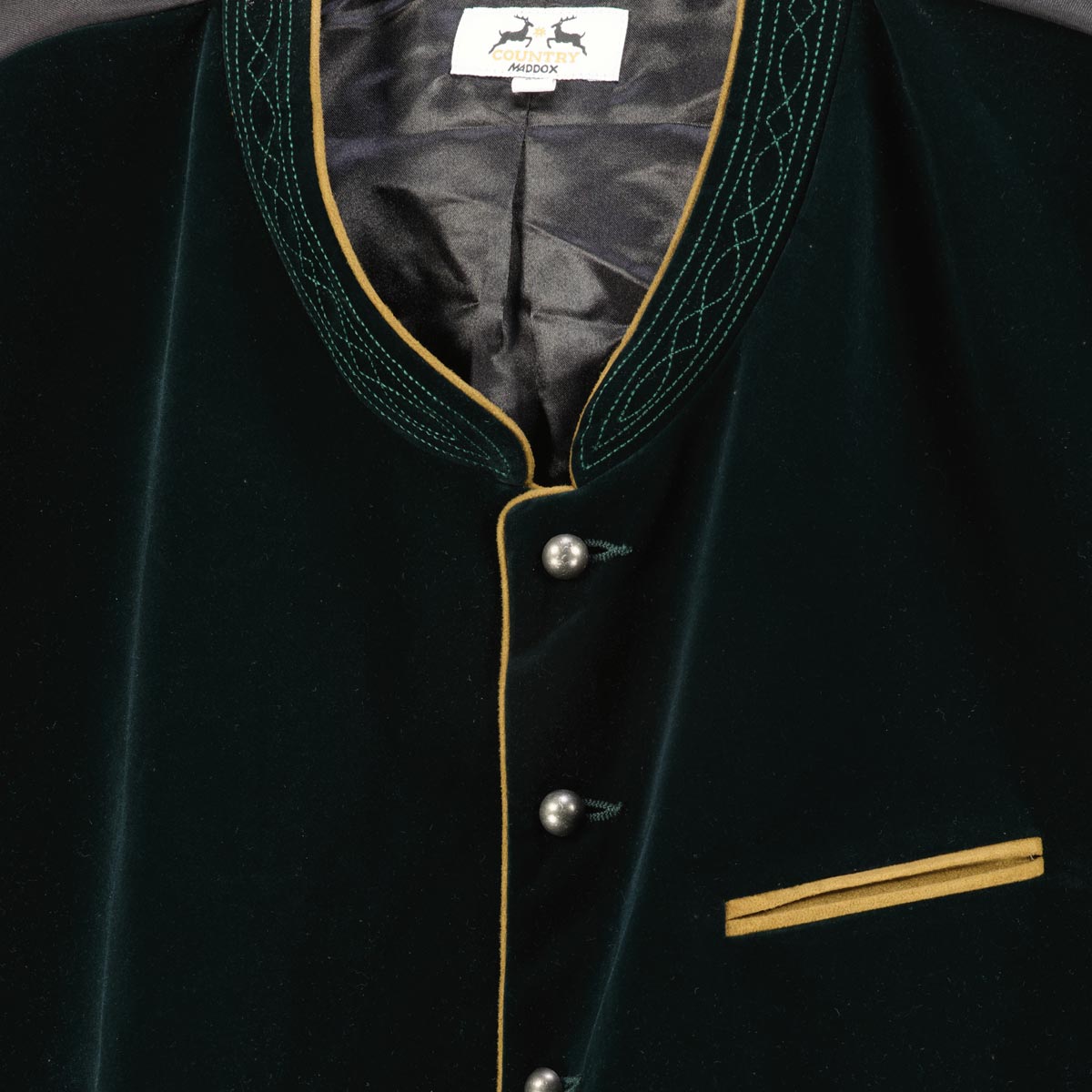 Maddox Trachtenweste aus Samt grün