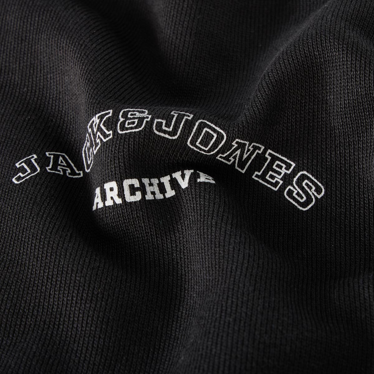 Jack&Jones Sweatjacke mit Label-Print schwarz