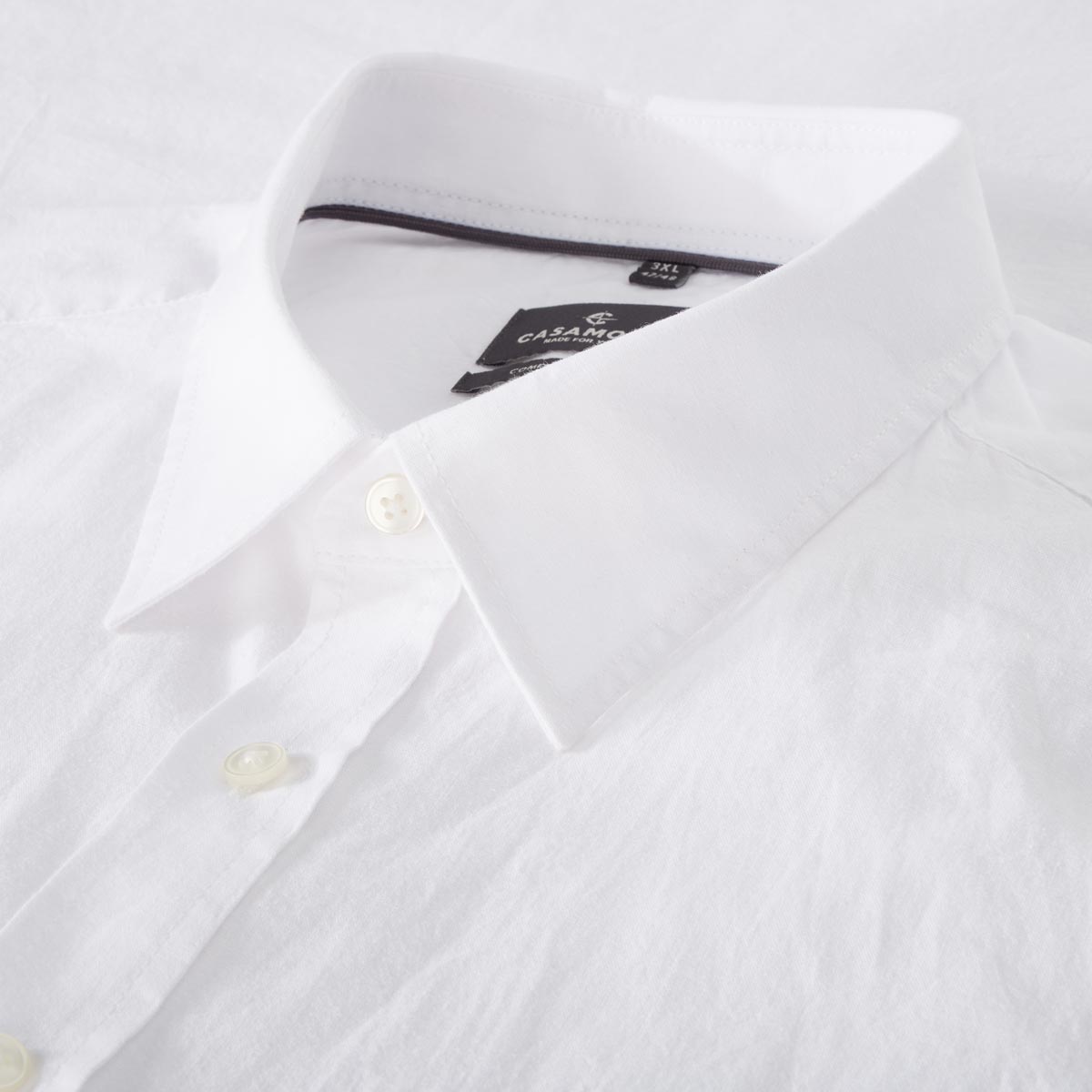 CASA MODA Freizeithemd aus Leinenmix weiß