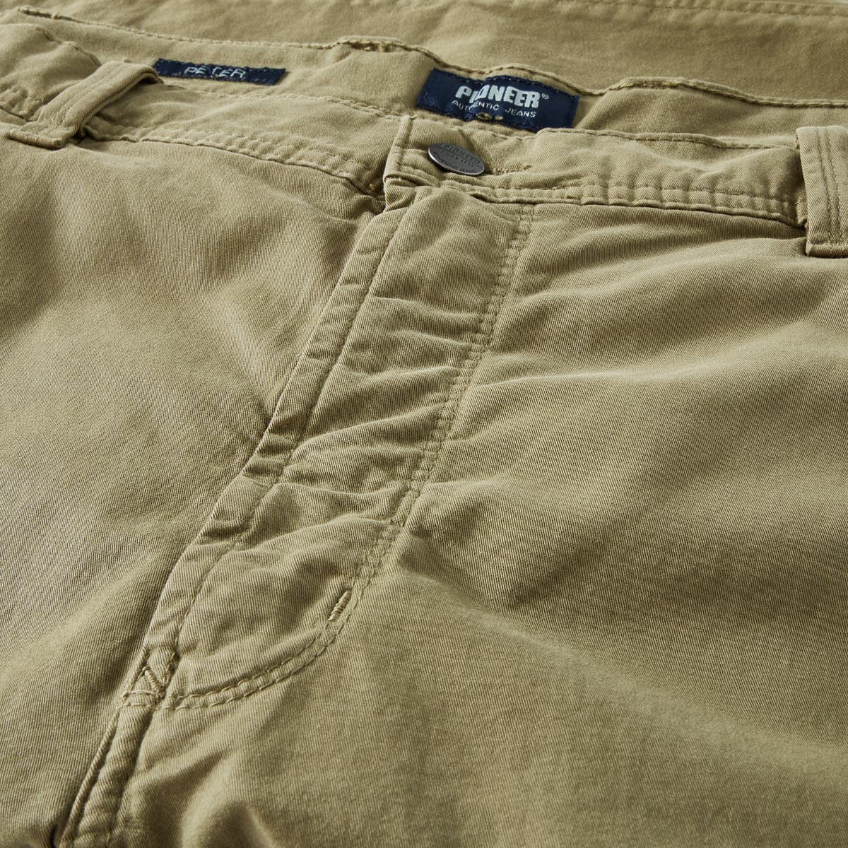 Pioneer Stretch-Baumwollhose "Peter", Loose Fit oliv