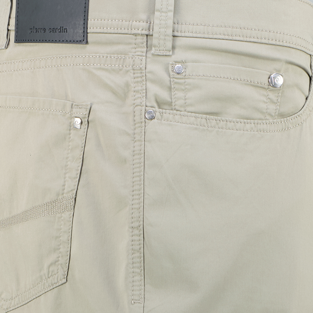 Pierre Cardin Baumwollhose „Lyon“ mit Stretch, Slim Fit beige