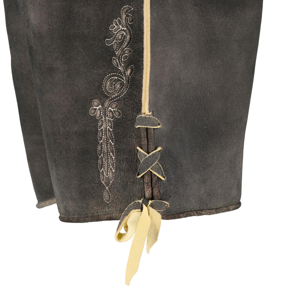 Pfundskerl Kurze Lederhose aus Hirschleder grau