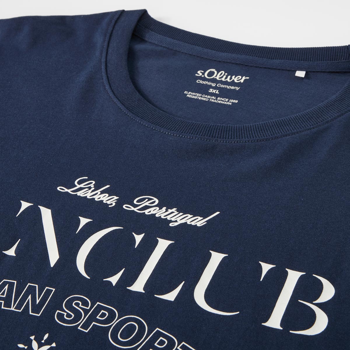 s.Oliver T-Shirt mit Motiv-Print dunkelblau