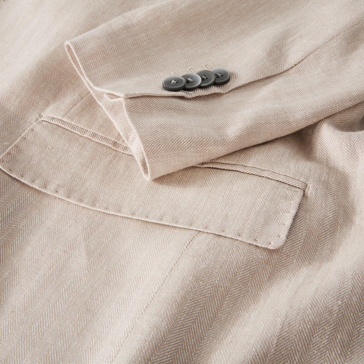 Calamar Sakko mit Leinen beige