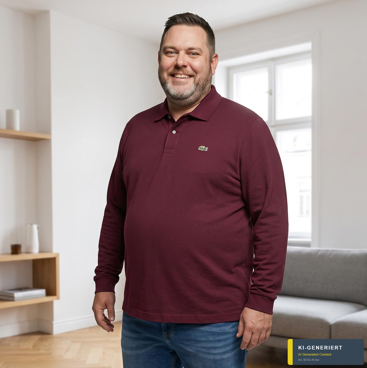 LACOSTE Poloshirt aus Baumwoll-Piqué dunkelrot