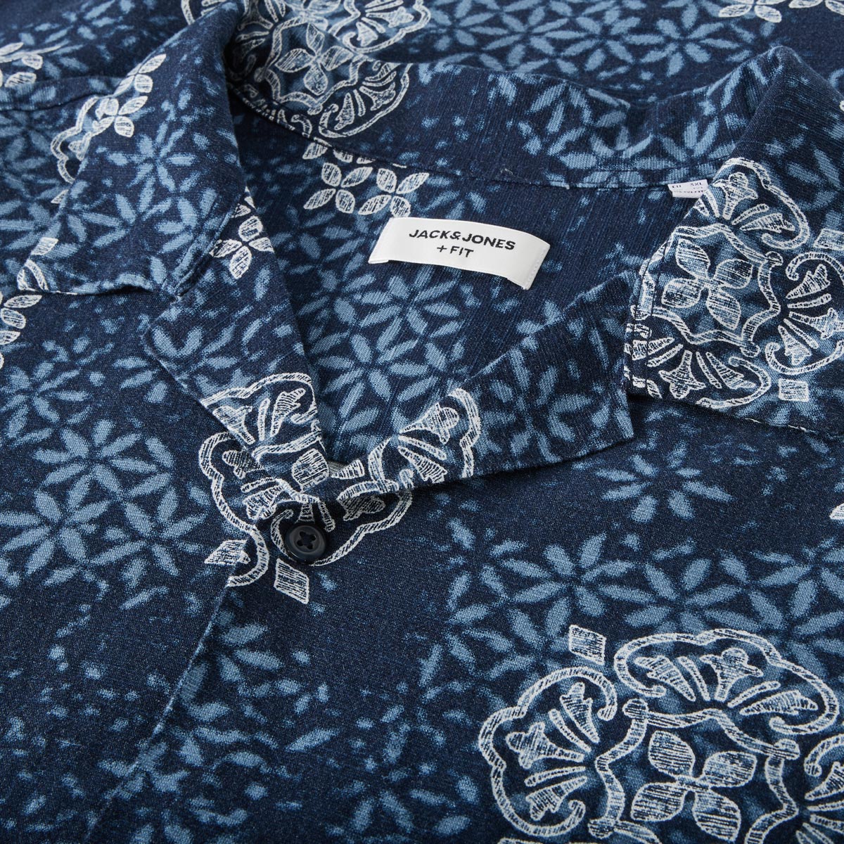 Jack&Jones Freizeithemd mit Allover-Muster dunkelblau
