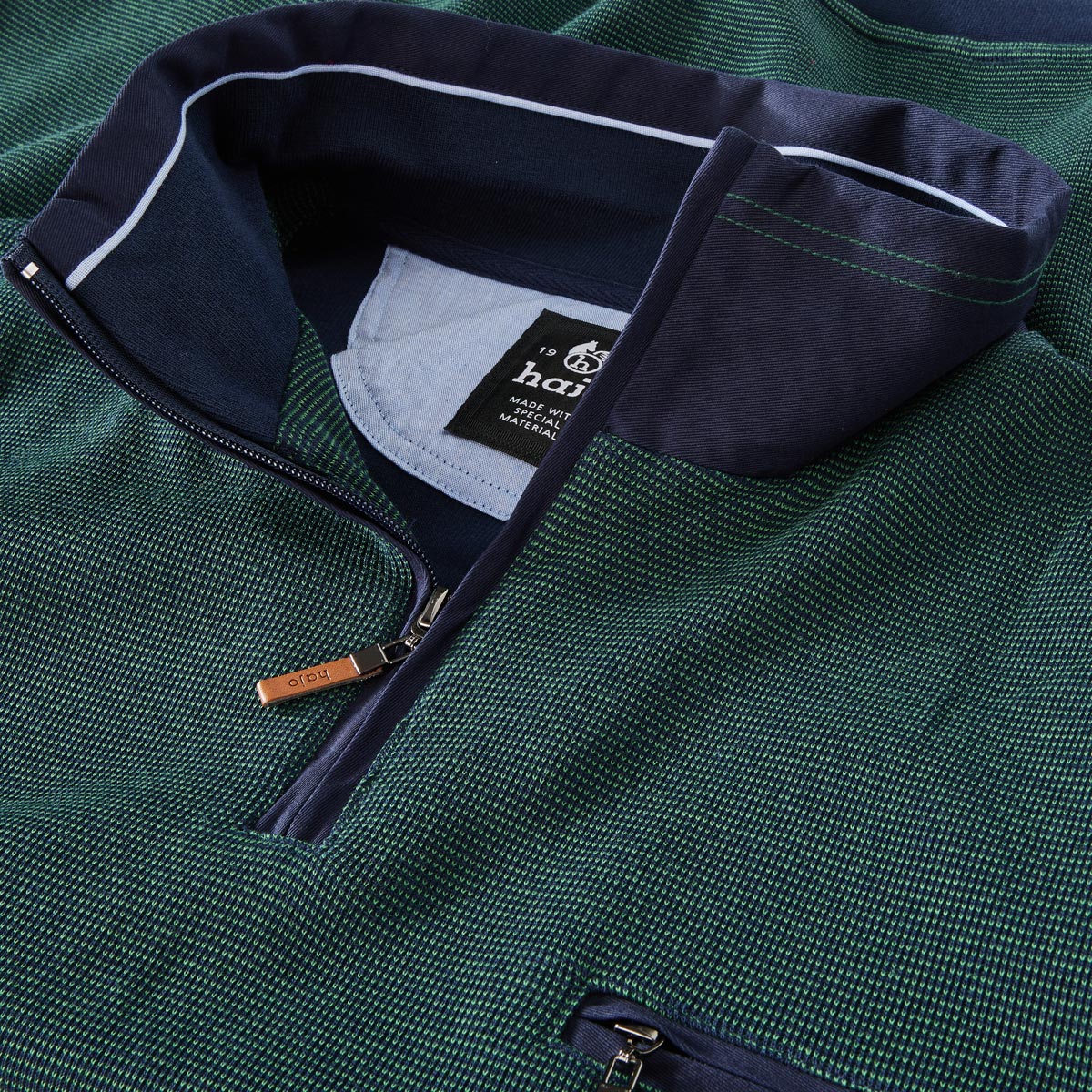 Hajo Sweatshirt "Stay Fresh", bügelfrei grün