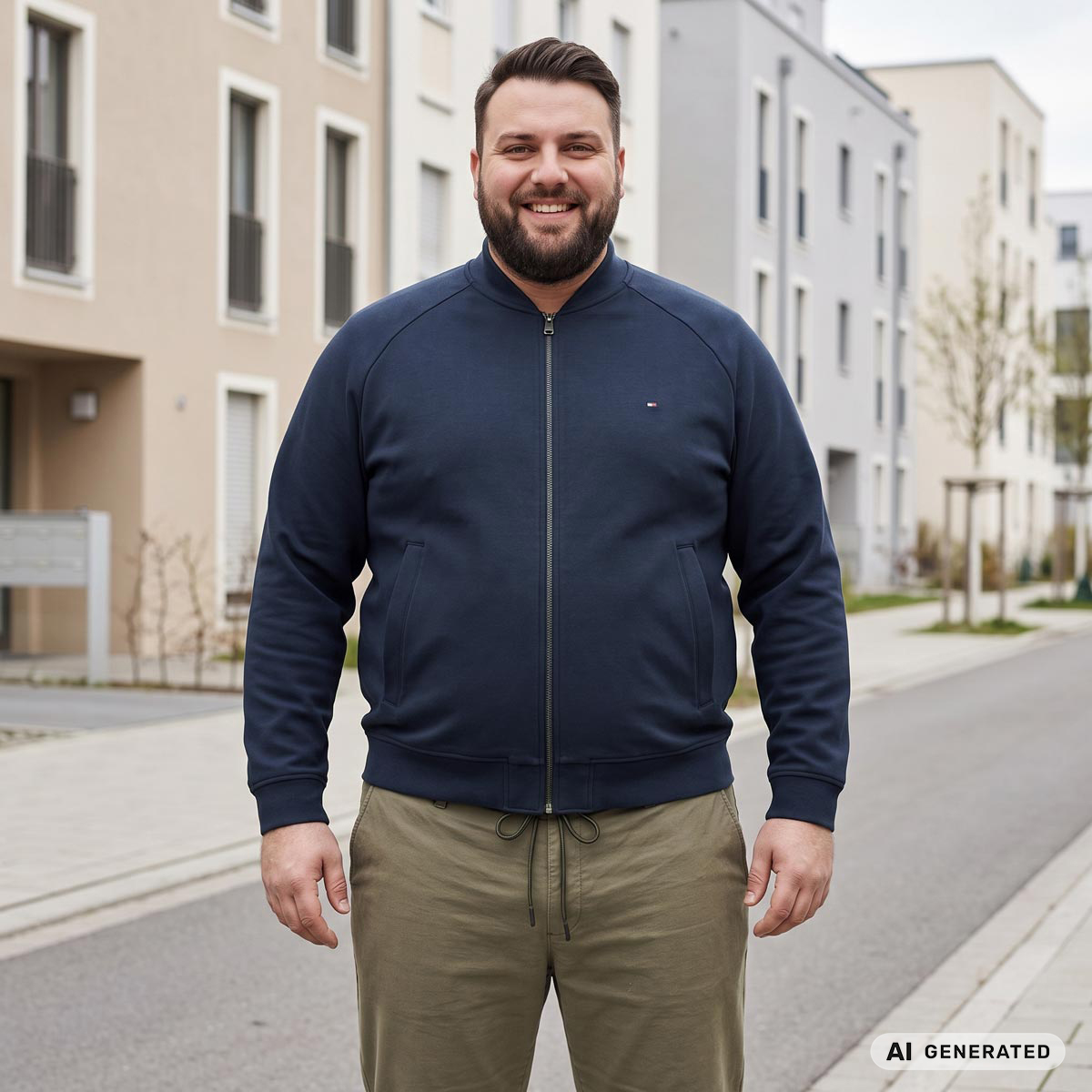 Tommy Hilfiger Sweatjacke aus Baumwollmix marine