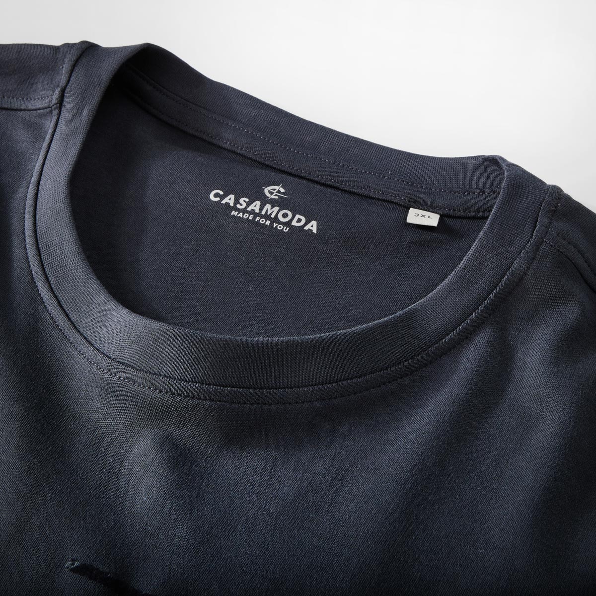 CASA MODA T-Shirt mit Label-Print Farbe dunkelblau Größe: 3XL günstig online kaufen