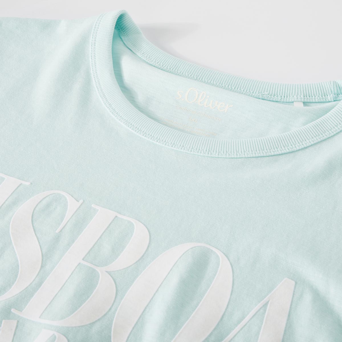 s.Oliver T-Shirt mit Print türkis