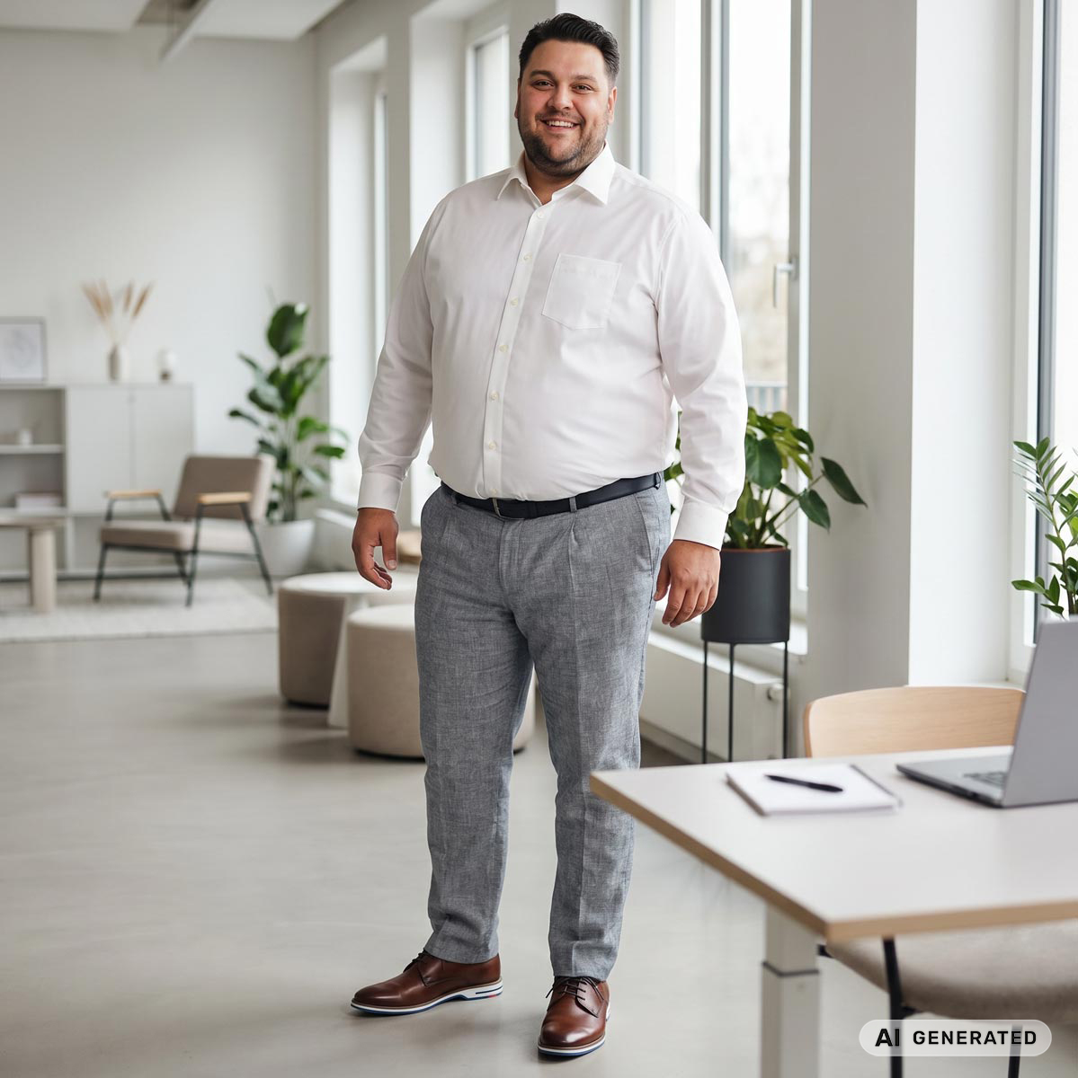 Weis Chino mit Leinen "Tyson D", Regular Fit blau