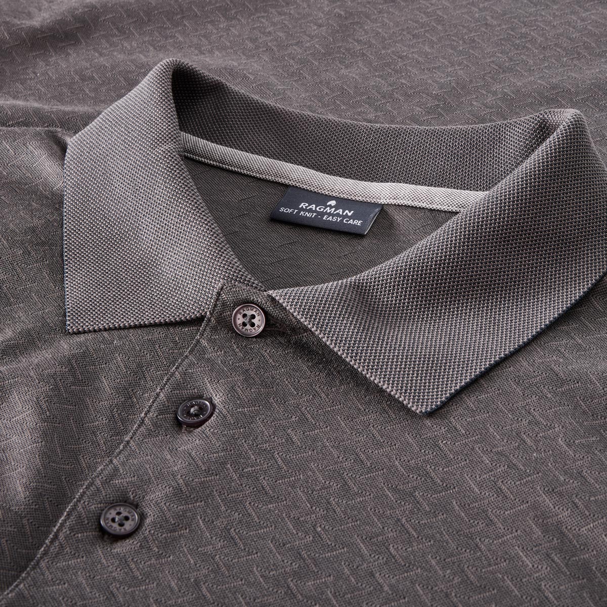 RAGMAN Poloshirt "Soft Knit", bügelleicht anthrazit