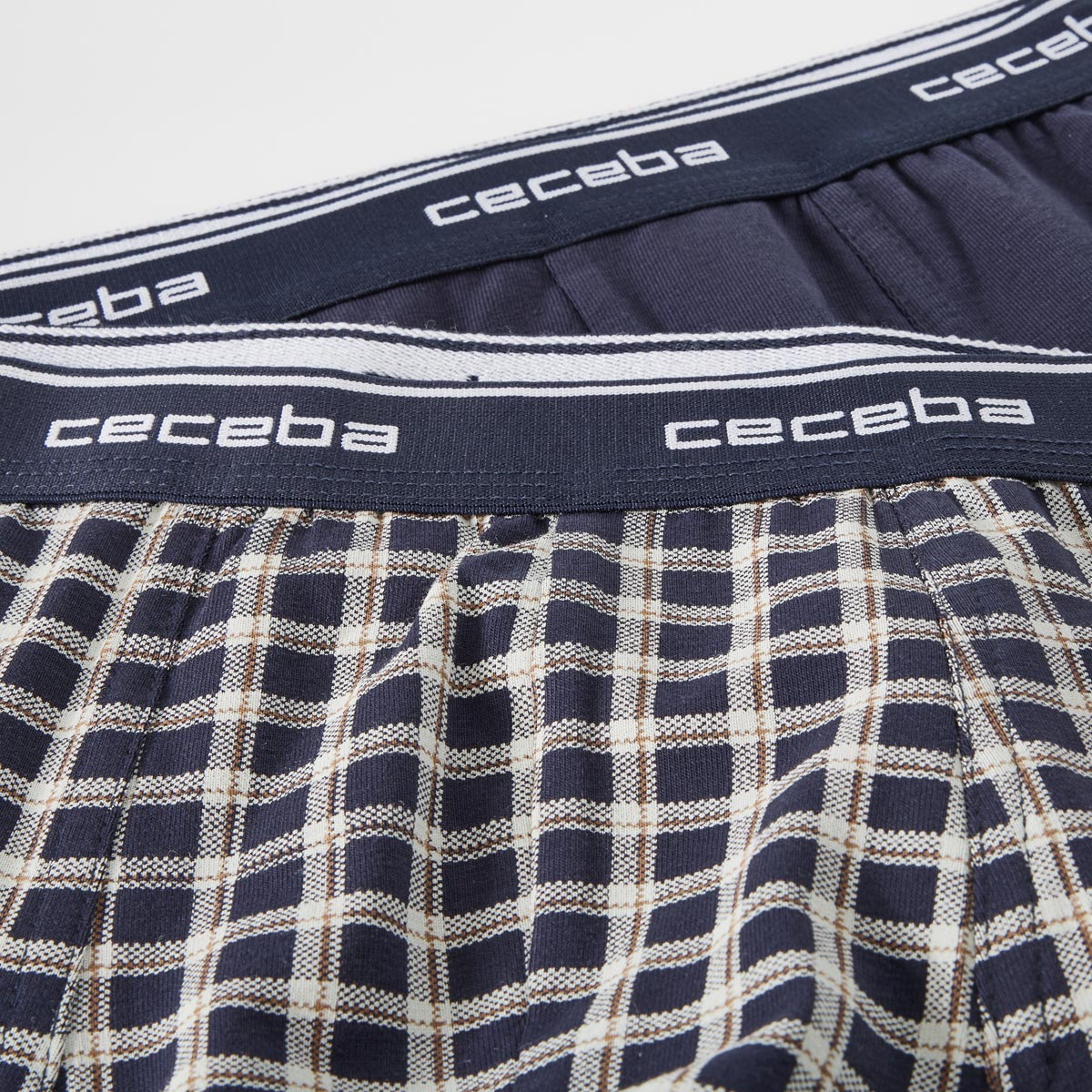 Ceceba Doppelpack Pants aus Baumwolljersey, elastisch und weich blau