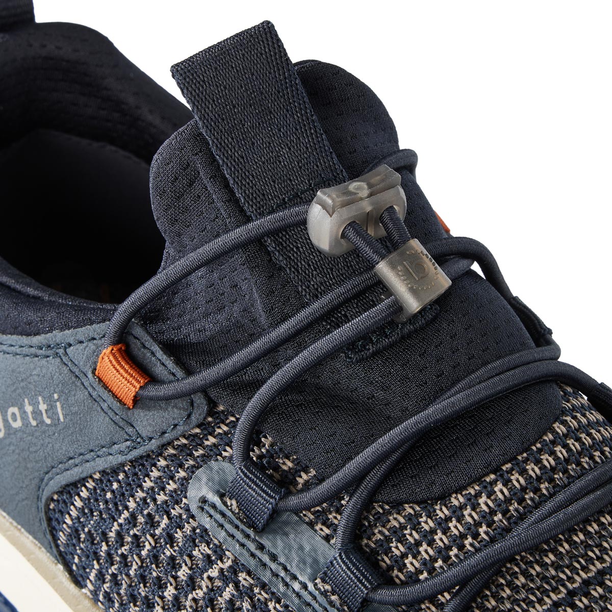 bugatti Sneaker mit elastischen Schnürsenkeln blau/grau