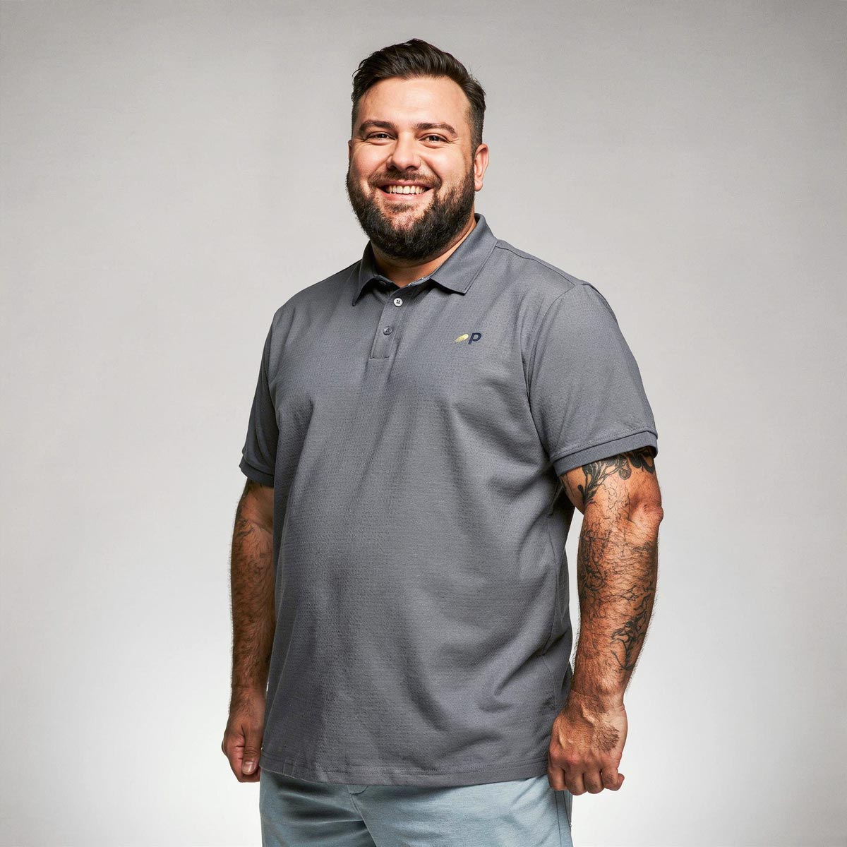 Pfundskerl p ACTIVE Funktions-Poloshirt, schnelltrocknend grau