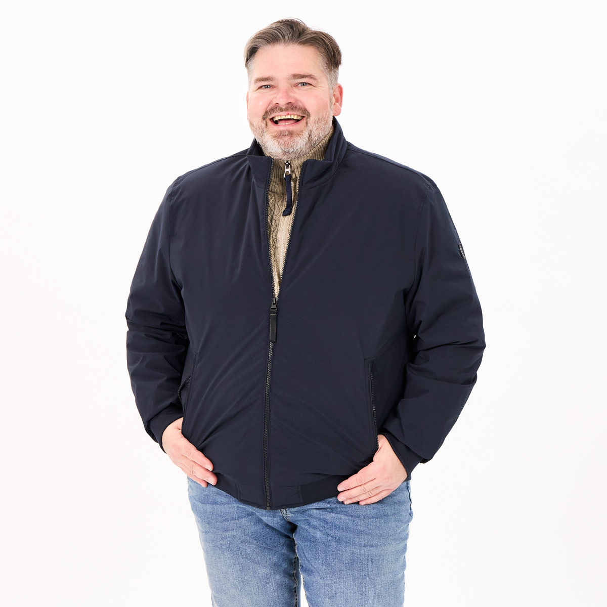 Lerros Leicht wattierte Blousonjacke dunkelblau Lerros Leicht wattierte Blousonjacke dunkelblau