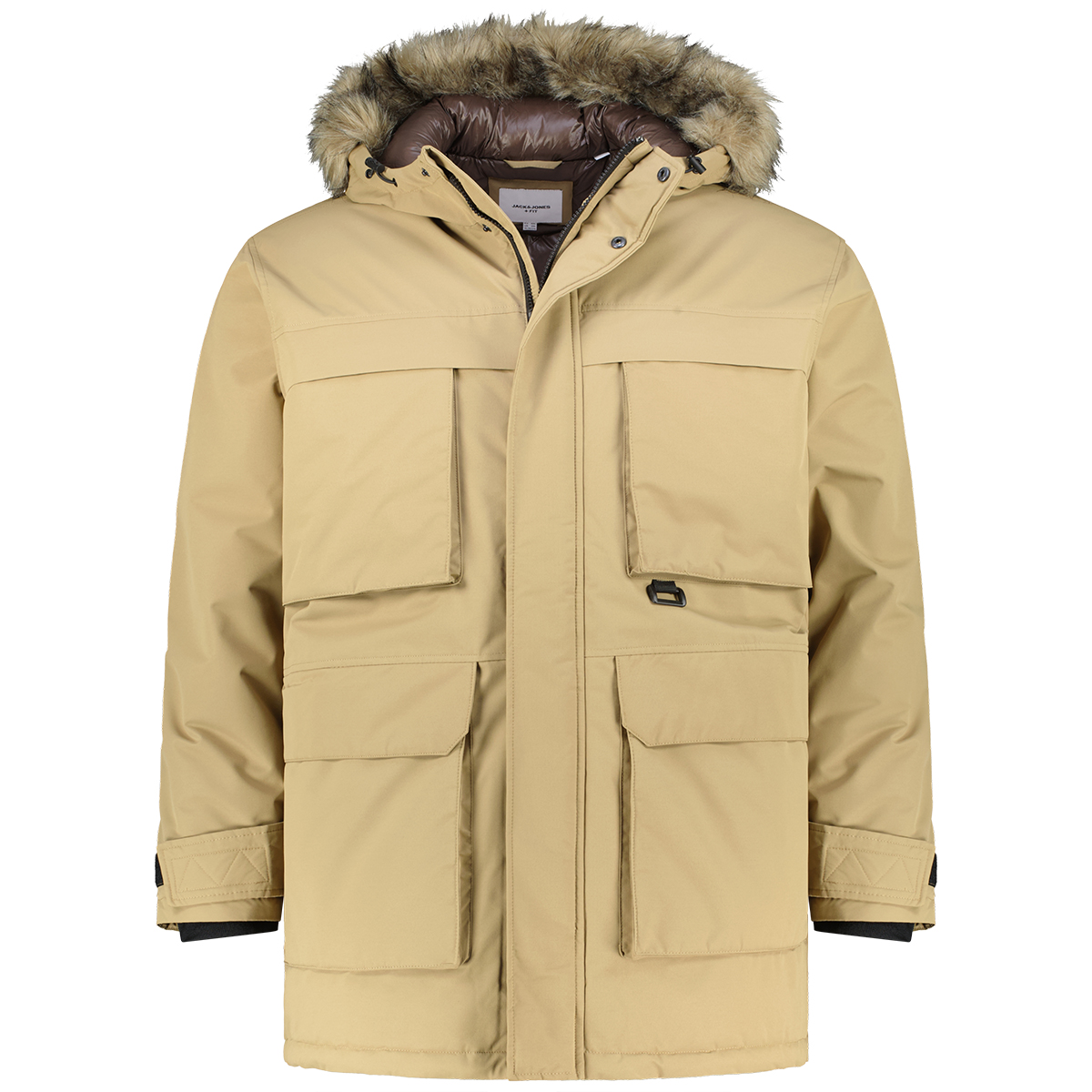 Jack&Jones Parka mit abnehmbarem Kunstfellkragen, wasserabweisend beige Jack&Jones Parka mit abnehmbarem Kunstfellkragen, wasserabweisend beige