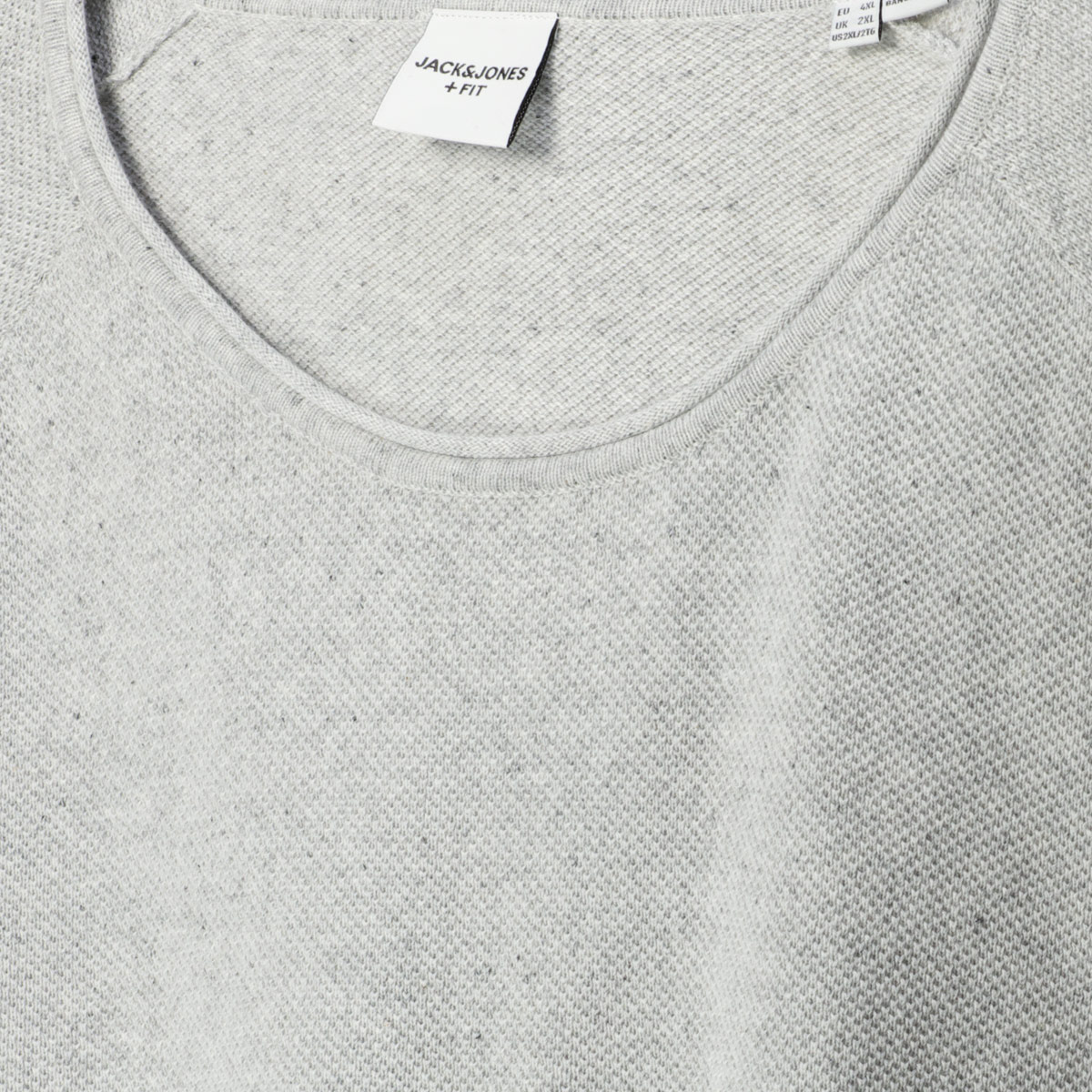 Jack&Jones Rundhalspullover mit Biobaumwolle hellgrau