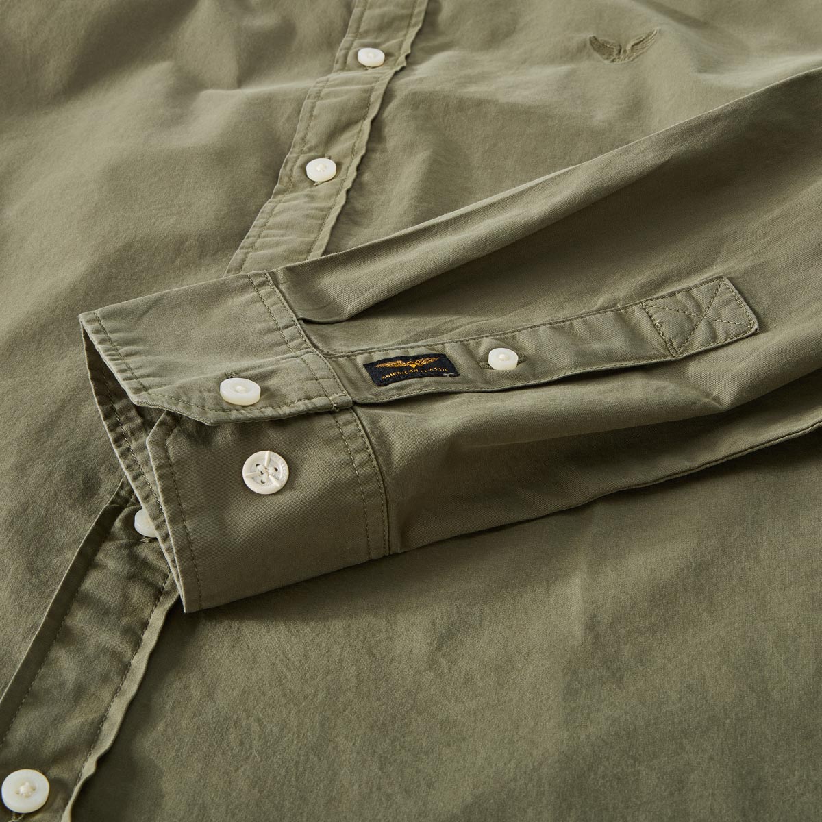 PME LEGEND Freizeithemd aus Baumwolle oliv