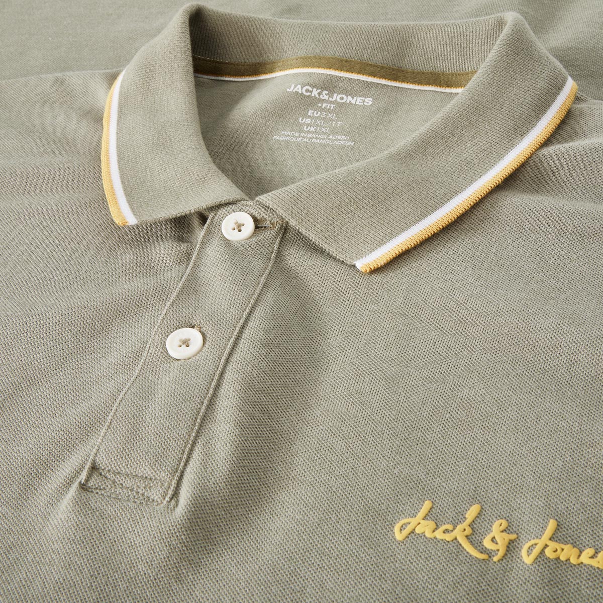 Jack&Jones Poloshirt mit Kontrastdetails oliv