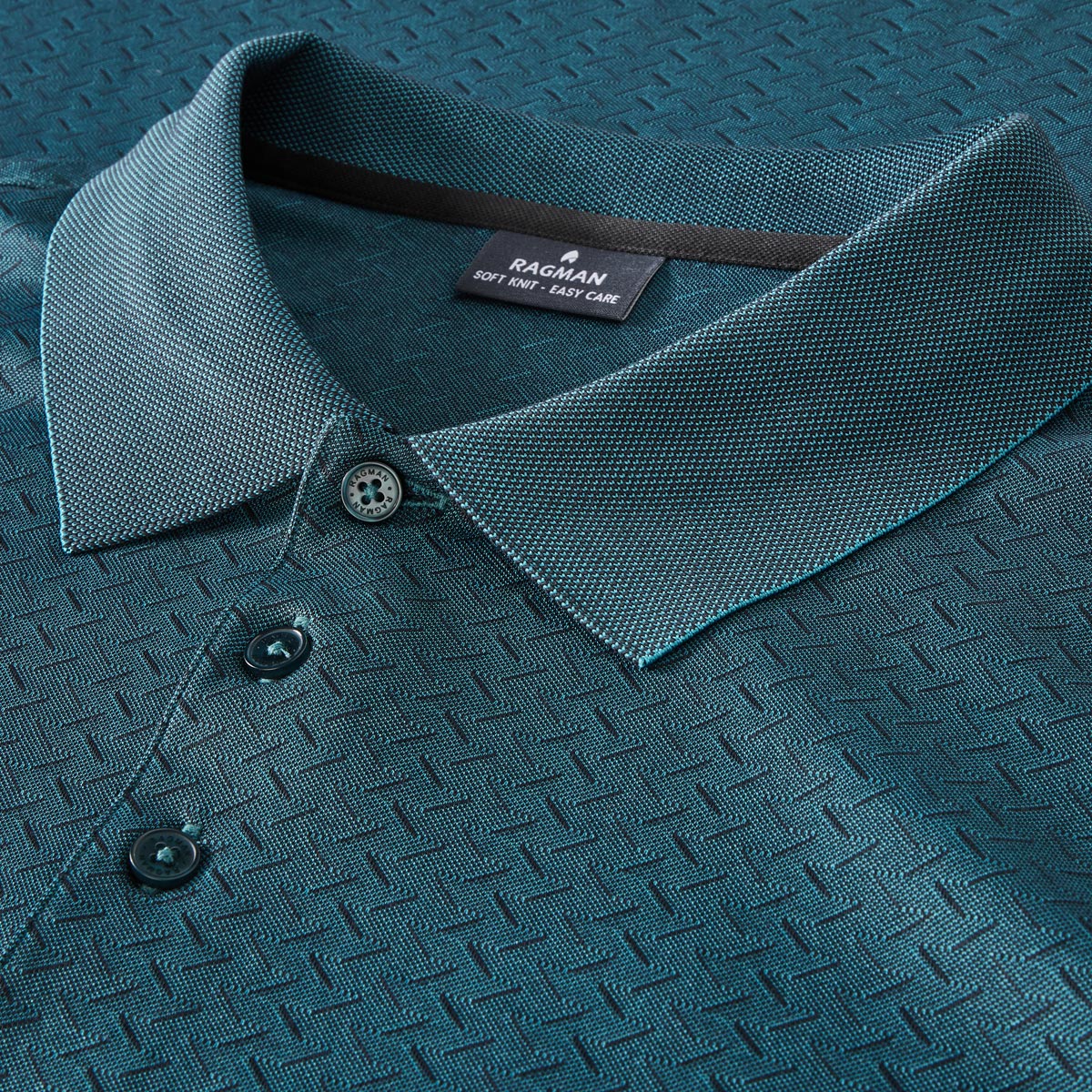 RAGMAN Poloshirt "Soft Knit", bügelleicht dunkelgrün